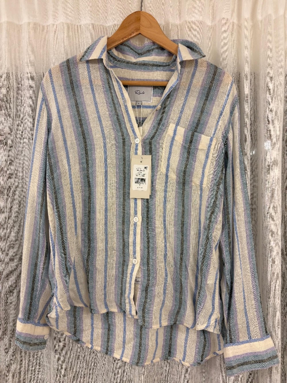 NWT RAILS LINEN BLEND SHIRT SIZE S, SUPER SOFT, LIGHT AND BREATHABLE!